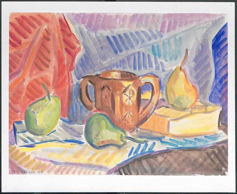 Jug With Pears 1954 - Kostas Paniaras